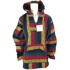 Rasta inspired woven hoodie